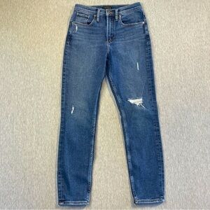 Silver Jeans Frisco Women’s Size 26 x 28 Blue High Rise Skinny Distressed
